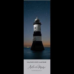 calendar cover with a lighthouse in the dusk