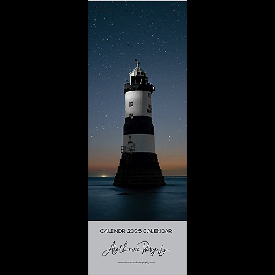 calendar cover with a lighthouse in the dusk